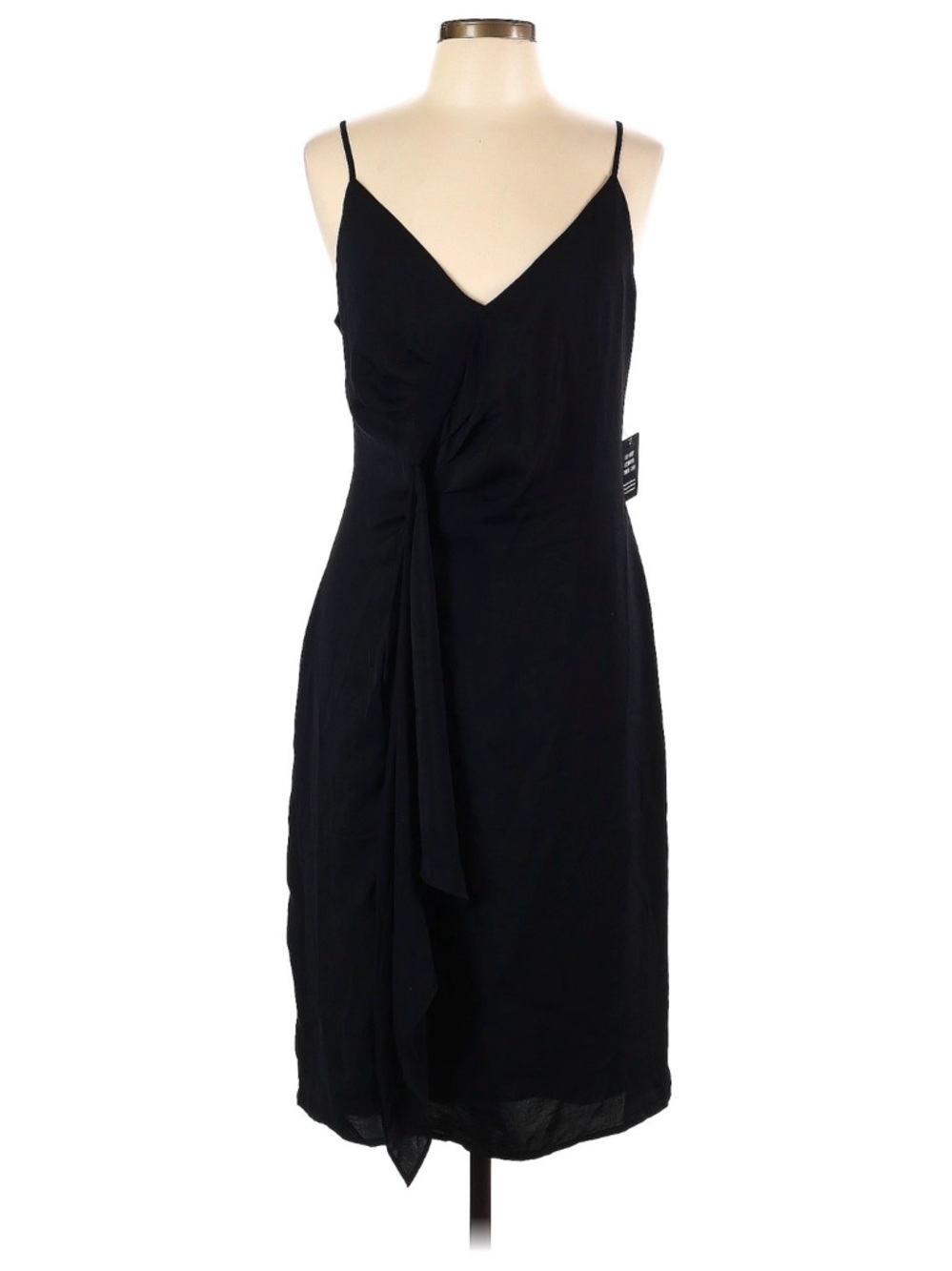 Express Black Spaghetti-Strap Twist Front Mini Dress